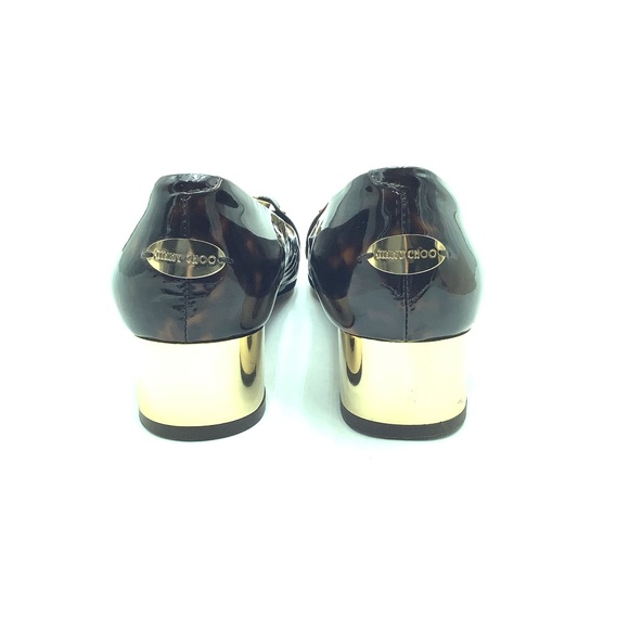 Jimmy Choo Tortoise Shell Print Patent Leather Pumps Size: 8 / IT 38 - Picture 5 of 6